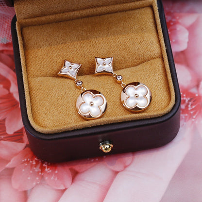 ¡®Sprite Jewelry¡¯STAR AND SUN PINK GOLD MOP DROP EARRINGS