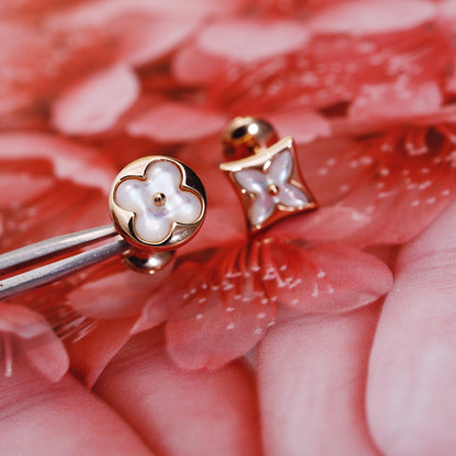 ¡®Sprite Jewelry¡¯STAR AND SUN PINK GOLD MOP STUD EARRINGS