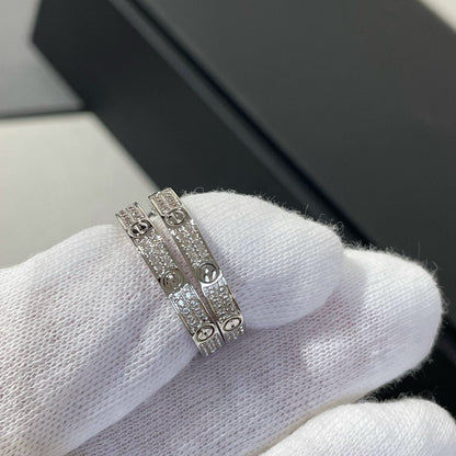 ¡®Sprite Jewelry¡¯LOVE DIAMOND SILVER HOOP EARRINGS