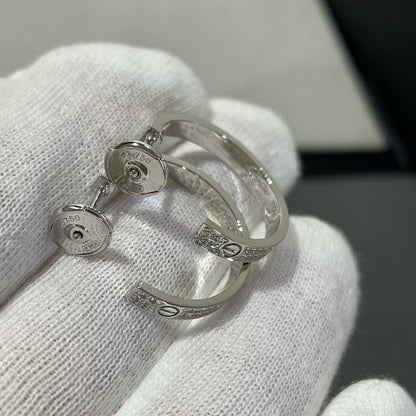 ¡®Sprite Jewelry¡¯LOVE DIAMOND SILVER HOOP EARRINGS