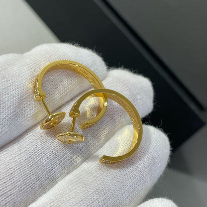 ¡®Sprite Jewelry¡¯LOVE DIAMOND GOLD HOOP EARRINGS