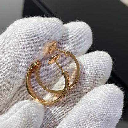 ¡®Sprite Jewelry¡¯LOVE DIAMOND PINK GOLD HOOP EARRINGS