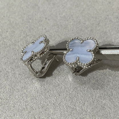 ¡®Sprite Jewelry¡¯CLOVER CHALCEDONY SILVER STUD EARRINGS
