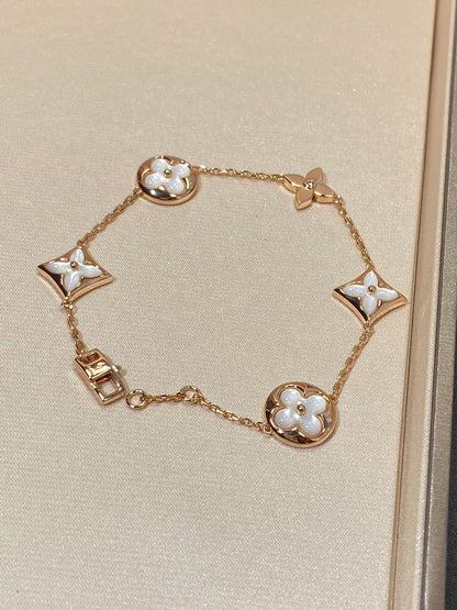 ¡®Sprite Jewelry¡¯STAR AND SUN 5 MOTIF MOP PINK GOLD BRACELET
