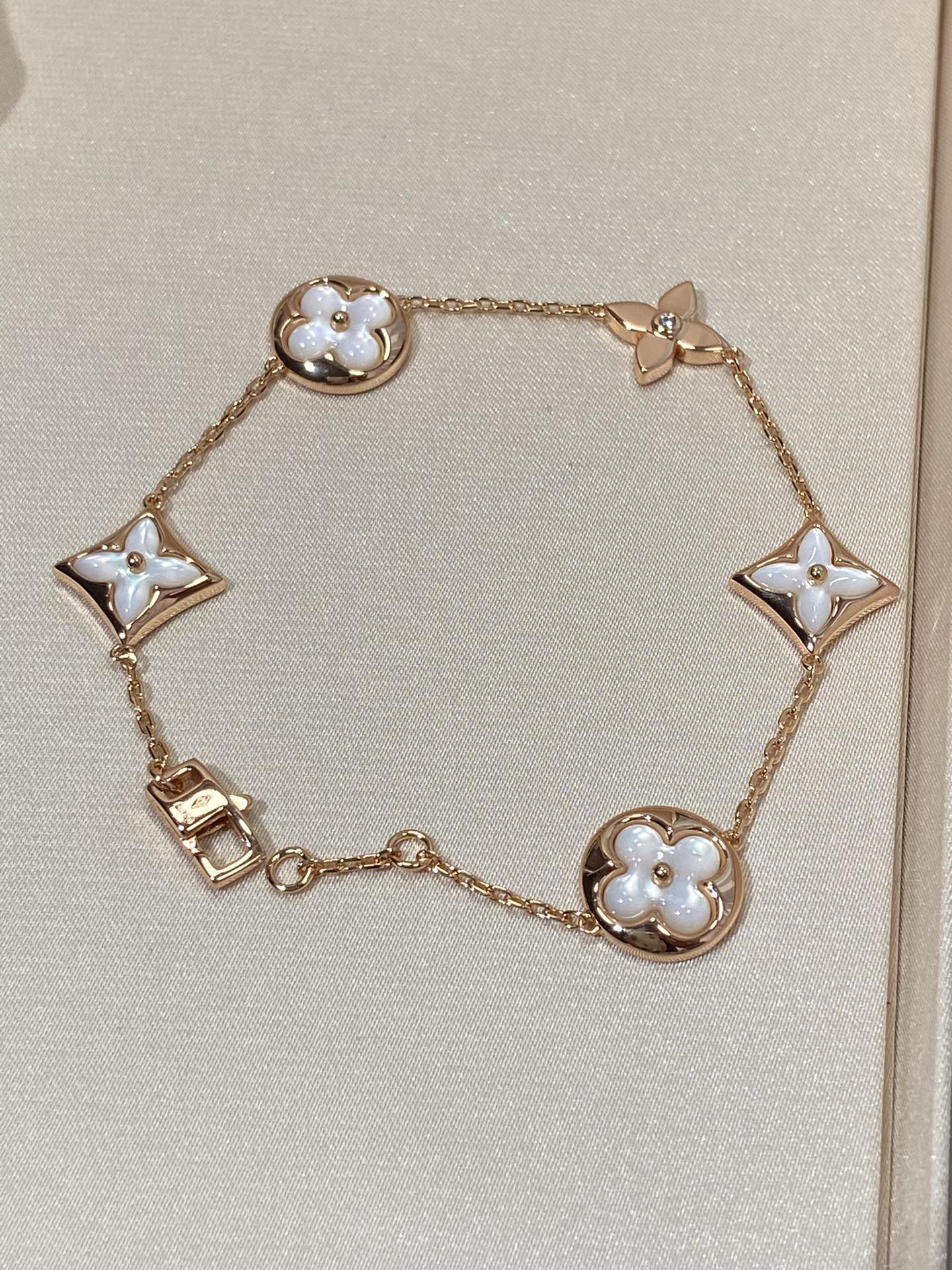 ¡®Sprite Jewelry¡¯STAR AND SUN 5 MOTIF MOP PINK GOLD BRACELET