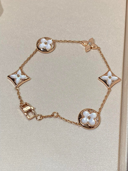 ¡®Sprite Jewelry¡¯STAR AND SUN 5 MOTIF MOP PINK GOLD BRACELET