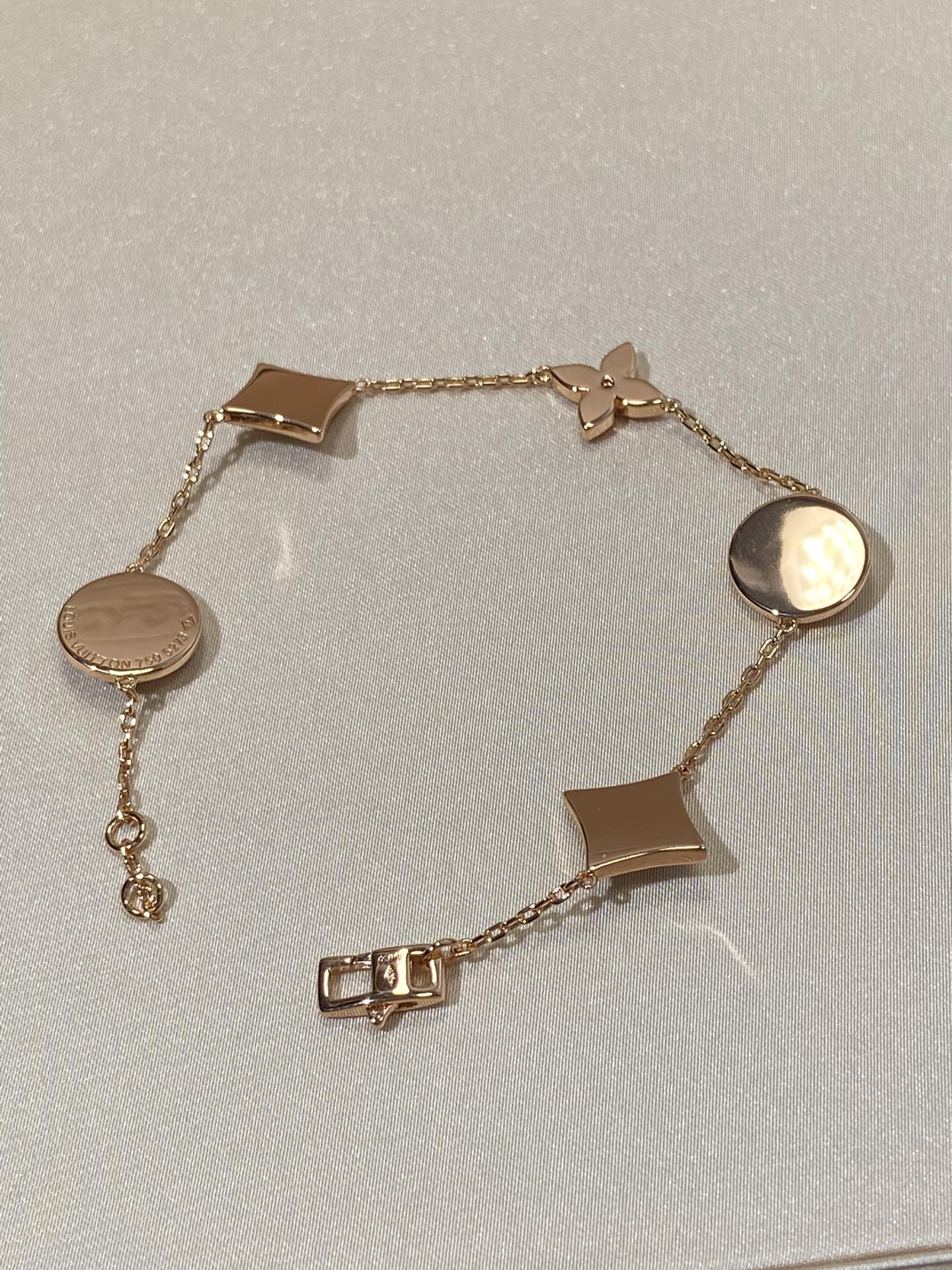¡®Sprite Jewelry¡¯STAR AND SUN 5 MOTIF MOP PINK GOLD BRACELET