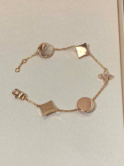 ¡®Sprite Jewelry¡¯STAR AND SUN 5 MOTIF MOP PINK GOLD BRACELET