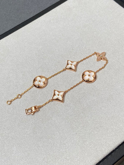 ¡®Sprite Jewelry¡¯STAR AND SUN 5 MOTIF MOP PINK GOLD BRACELET