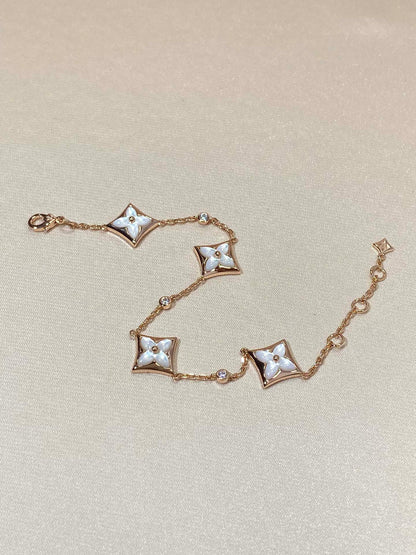 ¡®Sprite Jewelry¡¯STAR 4 MOTIF MOP DIAMOND PINK GOLD BRACELET