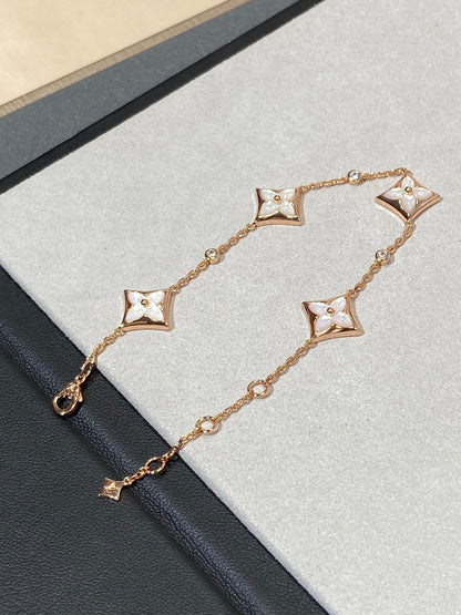 ¡®Sprite Jewelry¡¯STAR 4 MOTIF MOP DIAMOND PINK GOLD BRACELET