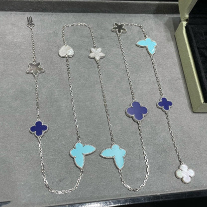 ¡®Sprite Jewelry¡¯LUCKY CLOVER SILVER 11 MOTIF NECKLACE