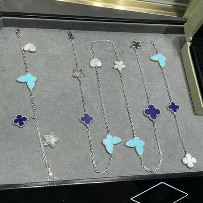 ¡®Sprite Jewelry¡¯LUCKY CLOVER SILVER 11 MOTIF NECKLACE