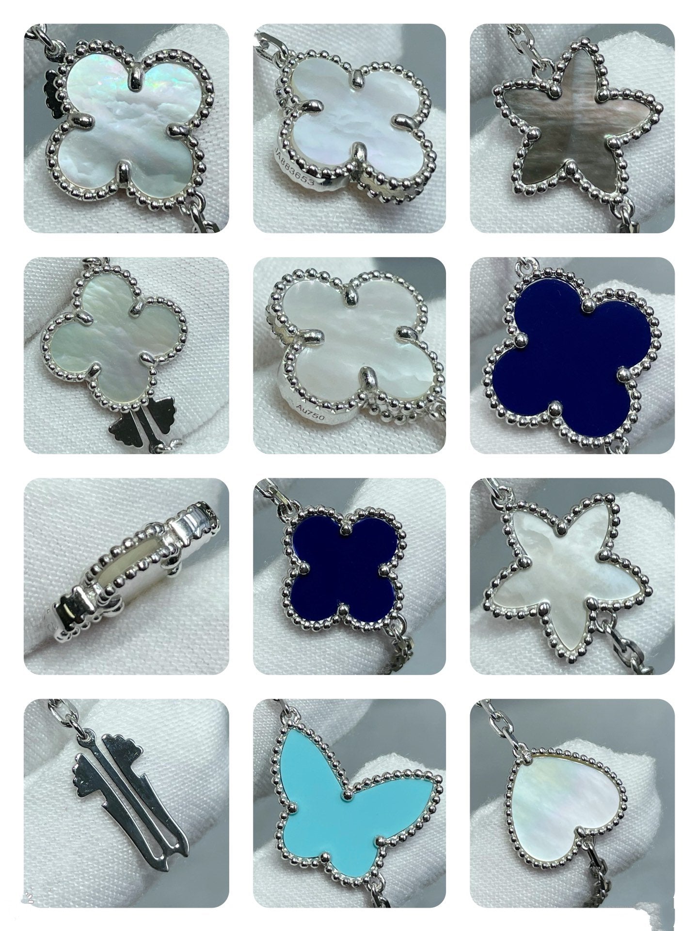 ¡®Sprite Jewelry¡¯LUCKY CLOVER SILVER 11 MOTIF NECKLACE