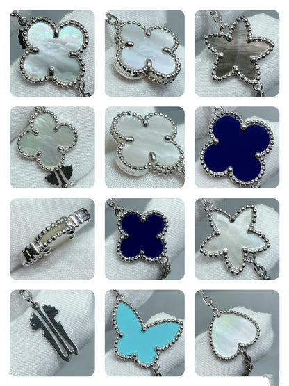 ¡®Sprite Jewelry¡¯LUCKY CLOVER SILVER 11 MOTIF NECKLACE