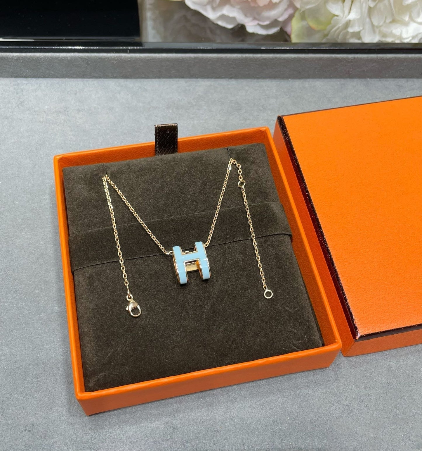 ¡®Sprite Jewelry¡¯POP H SKY BLUE NECKLACE