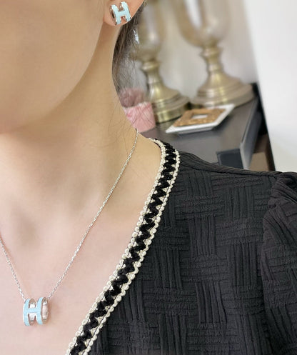 ¡®Sprite Jewelry¡¯POP H SKY BLUE STUD EARRINGS