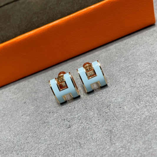 ¡®Sprite Jewelry¡¯POP H SKY BLUE STUD EARRINGS