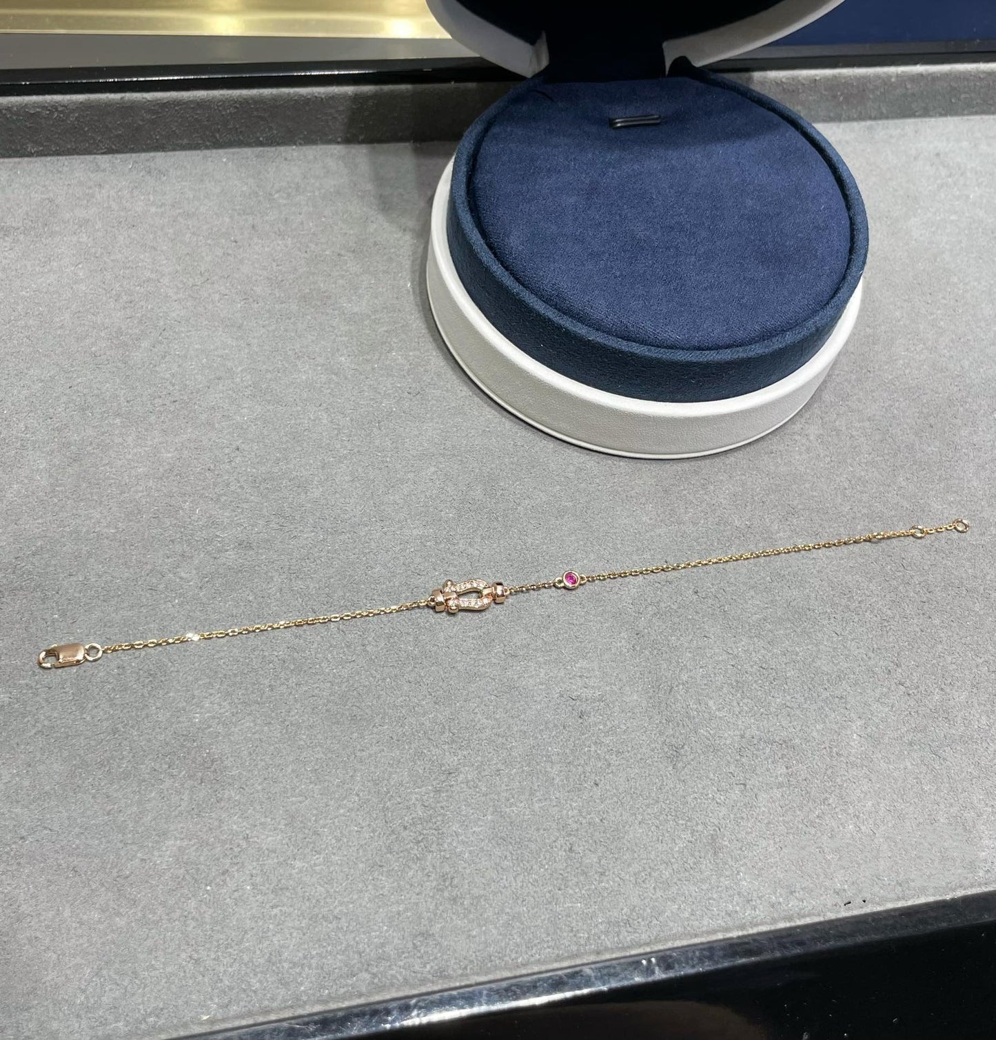 ¡®Sprite Jewelry¡¯FORCE 10 DIAMOND CHAIN LINK PINK GOLD BRACELET