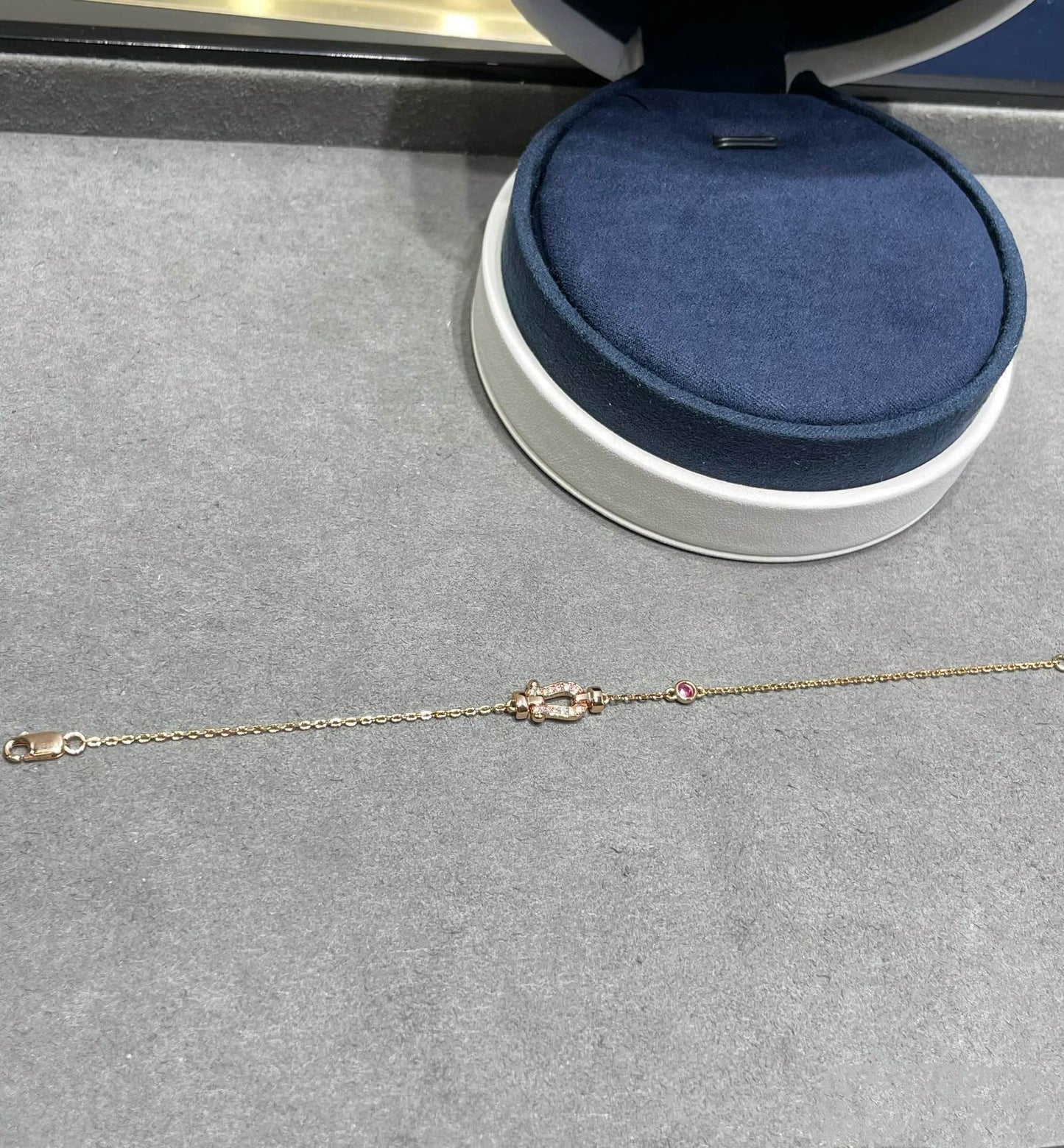 ¡®Sprite Jewelry¡¯FORCE 10 DIAMOND CHAIN LINK PINK GOLD BRACELET