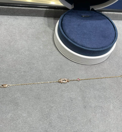 ¡®Sprite Jewelry¡¯FORCE 10 DIAMOND CHAIN LINK PINK GOLD BRACELET