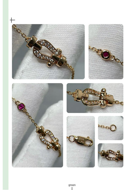 ¡®Sprite Jewelry¡¯FORCE 10 DIAMOND CHAIN LINK PINK GOLD BRACELET