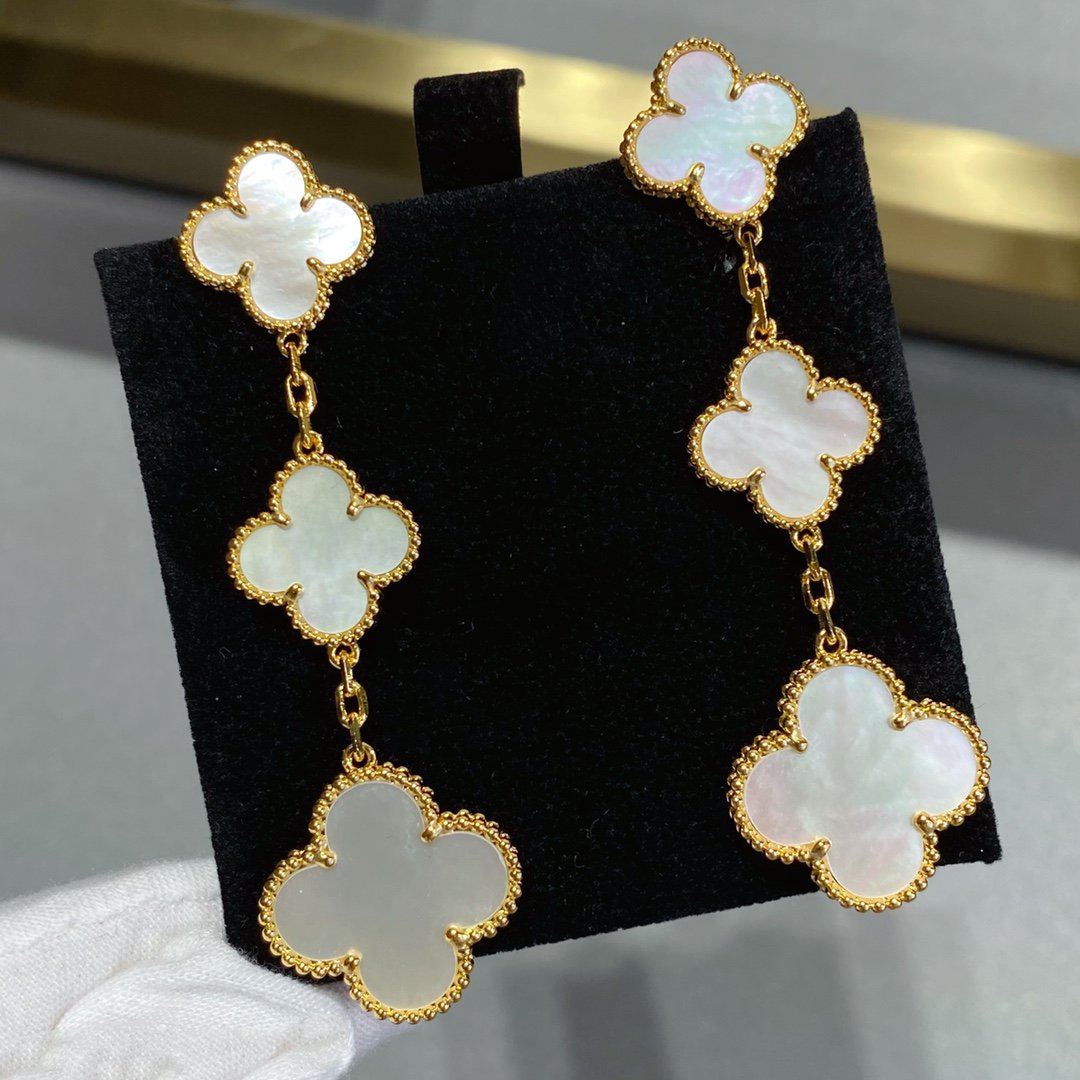 ¡®Sprite Jewelry¡¯CLOVER MOP 3 MOTIFS GOLD EARRINGS