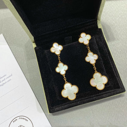 ¡®Sprite Jewelry¡¯CLOVER MOP 3 MOTIFS GOLD EARRINGS