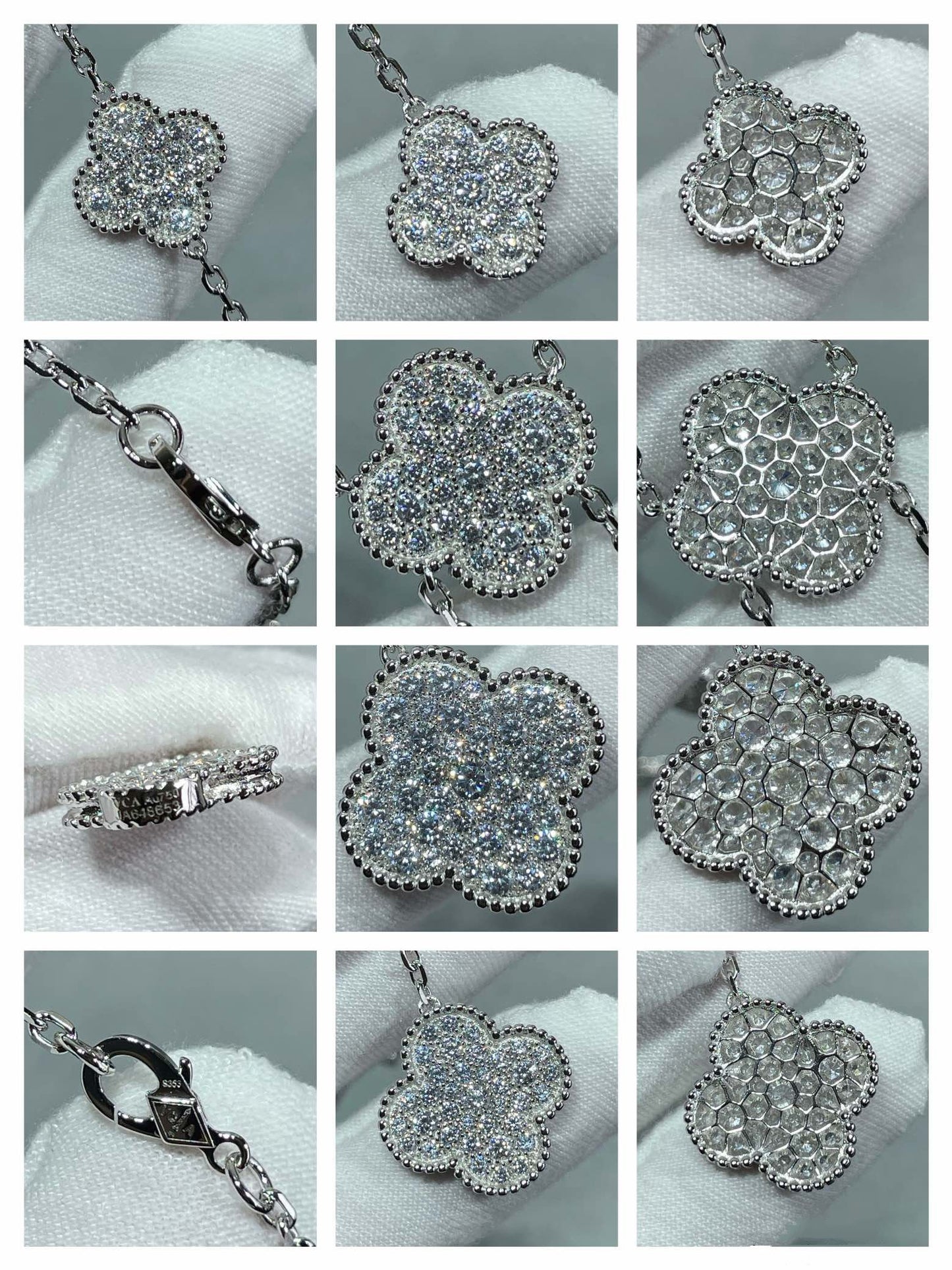¡®Sprite Jewelry¡¯CLOVER 6 MOTIF DIAMOND PAVED NECKLACE