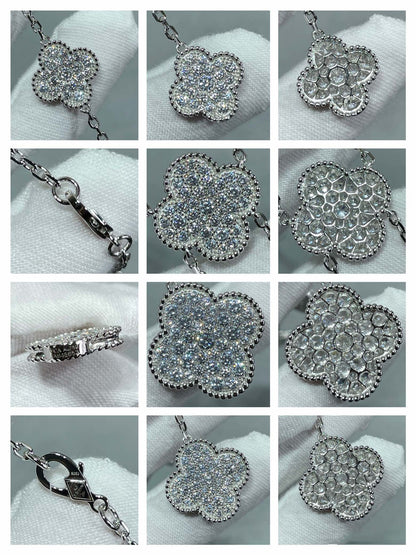 ¡®Sprite Jewelry¡¯CLOVER 6 MOTIF DIAMOND PAVED NECKLACE