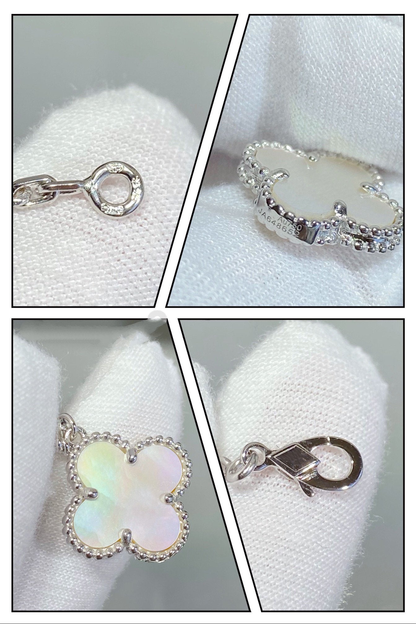¡®Sprite Jewelry¡¯CLOVER 5 MOTIF WHITE MOP SILVER BRACELET