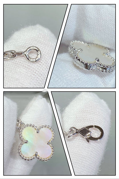 ¡®Sprite Jewelry¡¯CLOVER 5 MOTIF WHITE MOP SILVER BRACELET