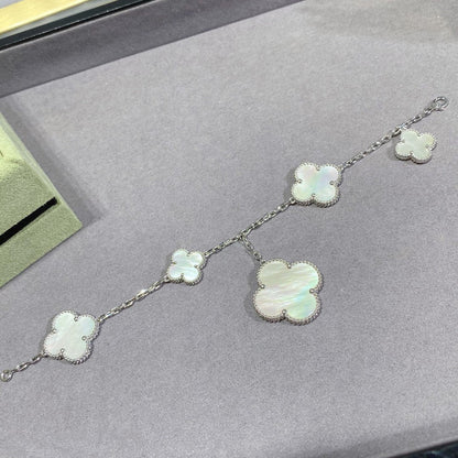 ¡®Sprite Jewelry¡¯CLOVER 5 MOTIF WHITE MOP SILVER BRACELET