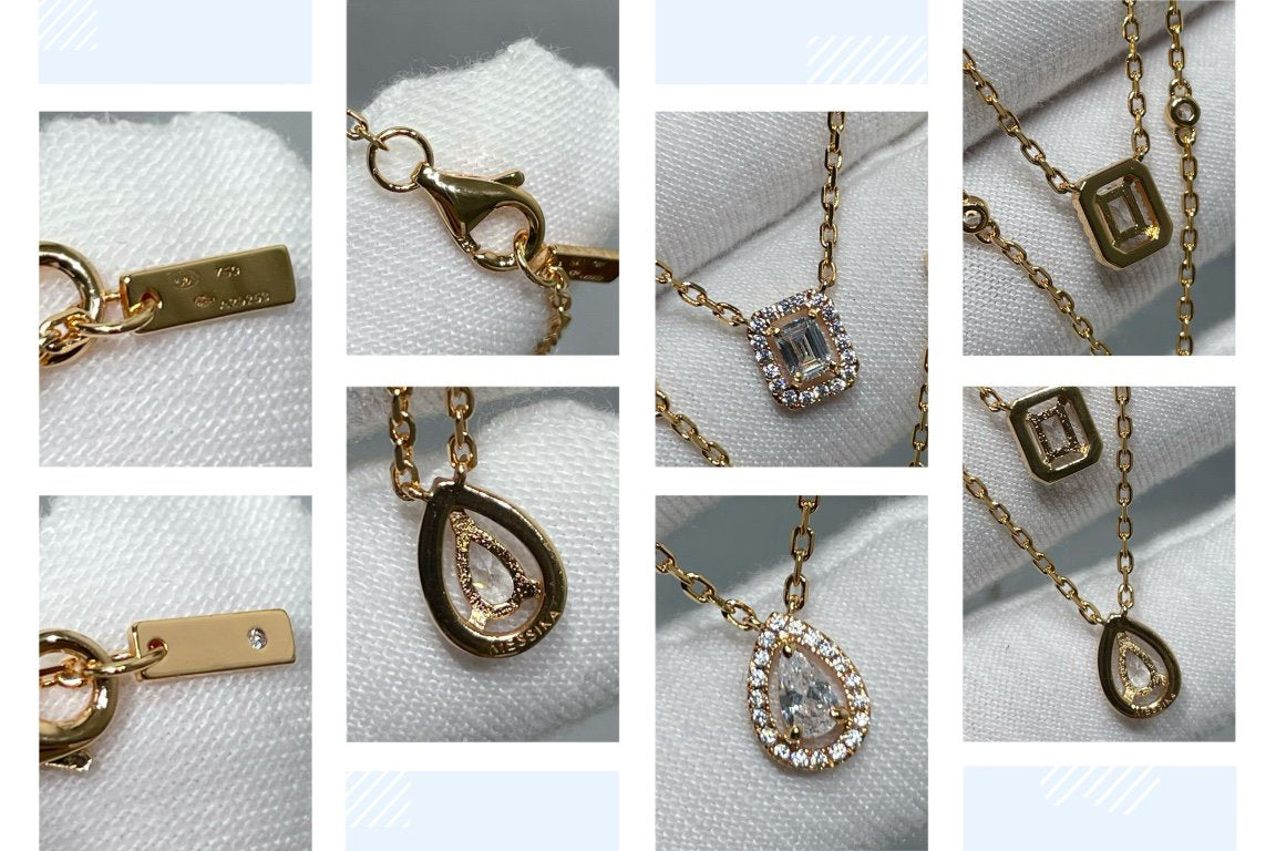 [Sprite Jewelry]MY TWIN 2 ROW DIAMOND NECKLACE