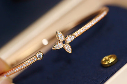 ¡®Sprite Jewelry¡¯IDYLLE PINK GOLD OPEN BRACELET DIAMOND PAVED