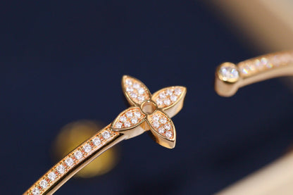 ¡®Sprite Jewelry¡¯IDYLLE PINK GOLD OPEN BRACELET DIAMOND PAVED