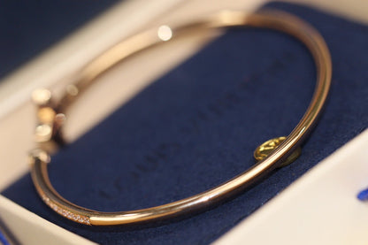 ¡®Sprite Jewelry¡¯IDYLLE PINK GOLD OPEN BRACELET DIAMOND PAVED
