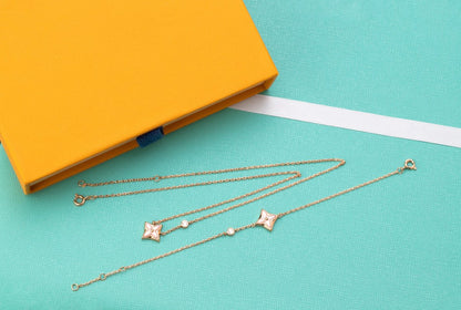 ¡®Sprite Jewelry¡¯STAR PINK MOP 1 DIAMOND PINK GOLD NECKLACE