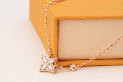 ¡®Sprite Jewelry¡¯STAR PINK MOP 1 DIAMOND PINK GOLD NECKLACE