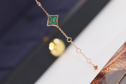 ¡®Sprite Jewelry¡¯STAR AND SUN 4 MOTIF PINK GOLD MALACHITE BRACELET