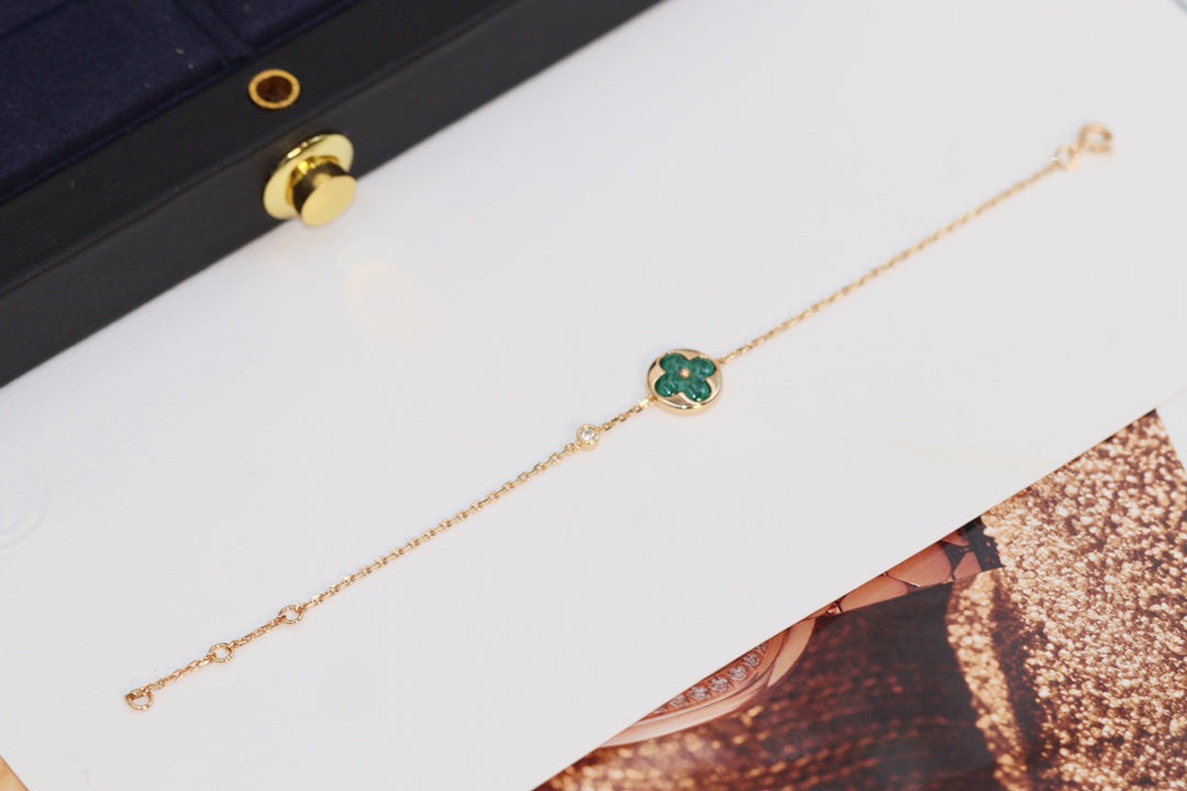 ¡®Sprite Jewelry¡¯STAR AND SUN 4 MOTIF PINK GOLD MALACHITE BRACELET
