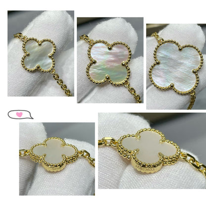 ¡®Sprite Jewelry¡¯CLOVER 16 MOTIF WHITE MOP GOLD NECKLACE