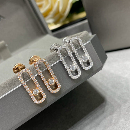 [Sprite Jewelry]MOVE UNO STUD DIAMOND PAVED EARRINGS
