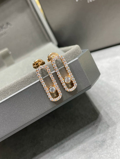 [Sprite Jewelry]MOVE UNO STUD DIAMOND PAVED EARRINGS