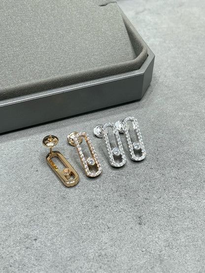 [Sprite Jewelry]MOVE UNO STUD DIAMOND PAVED EARRINGS