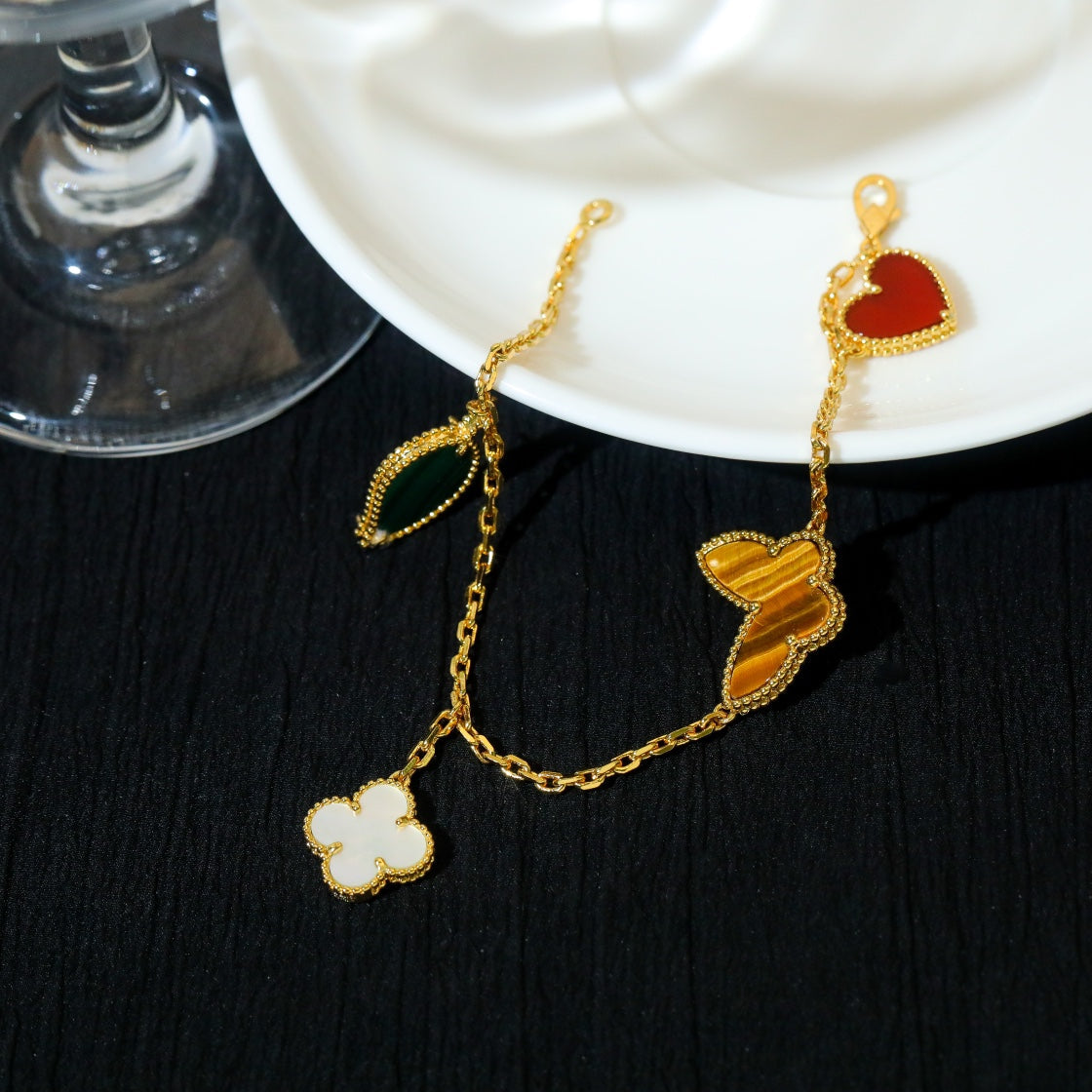 ¡®Sprite Jewelry¡¯LUCKY SPRING 5 MOTIF GOLD BRACELET