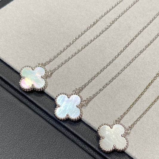 ¡®Sprite Jewelry¡¯CLOVER MEDIUM SILVER WHITE MOP NECKLACE