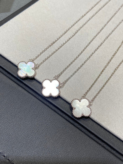 ¡®Sprite Jewelry¡¯CLOVER MEDIUM SILVER WHITE MOP NECKLACE