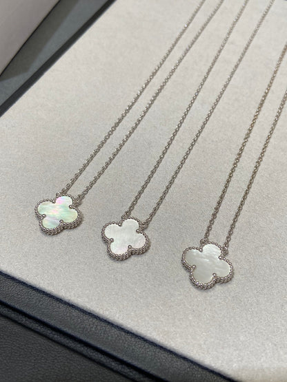¡®Sprite Jewelry¡¯CLOVER MEDIUM SILVER WHITE MOP NECKLACE