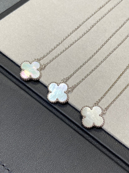 ¡®Sprite Jewelry¡¯CLOVER MEDIUM SILVER WHITE MOP NECKLACE